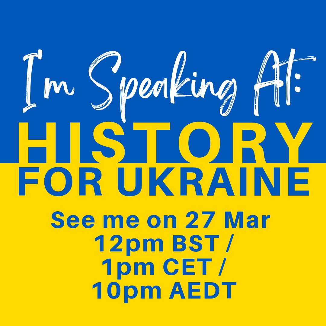 Hey everyone, I'm speaking at #HistoryForUkraine this Sunday at noon on "Evacuating London's Museums and Galleries in World War Two". Find out more about this great fundraiser <a href="/history4ukraine/">History for Ukraine</a> and get ready to raise loads of dosh for <a href="/decappeal/">DEC</a>.