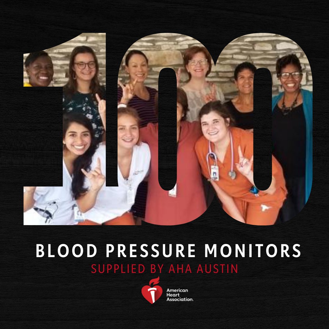 AmericanHeartTX's tweet photo. #AHAAustin supplied AMEN & the UT School of Nursing with 100 blood pressure monitors to provide ongoing self-management support for the 1200 members at Mt. Zion Baptist Church and Rehoboth Baptist Church and the surrounding eastern Austin community. #GameNotes #TargetBP https://t.co/abTjvrgdGU