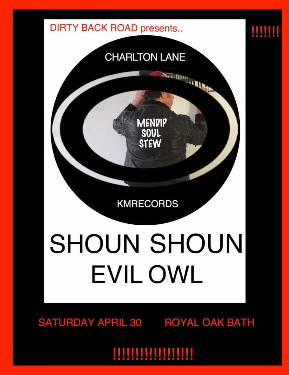 charlton_lane's tweet photo. GIG NEWS!!!!!WITH @ShounShounUK #evilowl @theoakbath
GUNNA BE A DOOZY!!! https://t.co/B6xCbbRONn