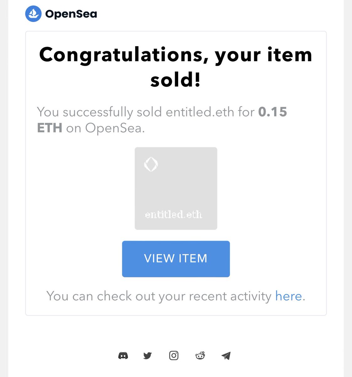 Sad to sell entitled.eth congrats to the buyer send me a DM for cheap GRAILS #ENS #ensdomains