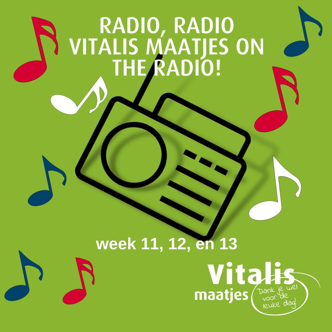 Naast de posters in alle regio's, het folderen, fors gebruik van de verschillende social media hebben we ook weer eens een spot op de radio's in de Vitalisregio's. Om maatjes te werven natuurljk!
@OmroepWest <a href="/Haarlem105/">Haarlem105</a> @RudeboyMedia @UnityFM @FeelGoodradio #070 #071 #015 #023
