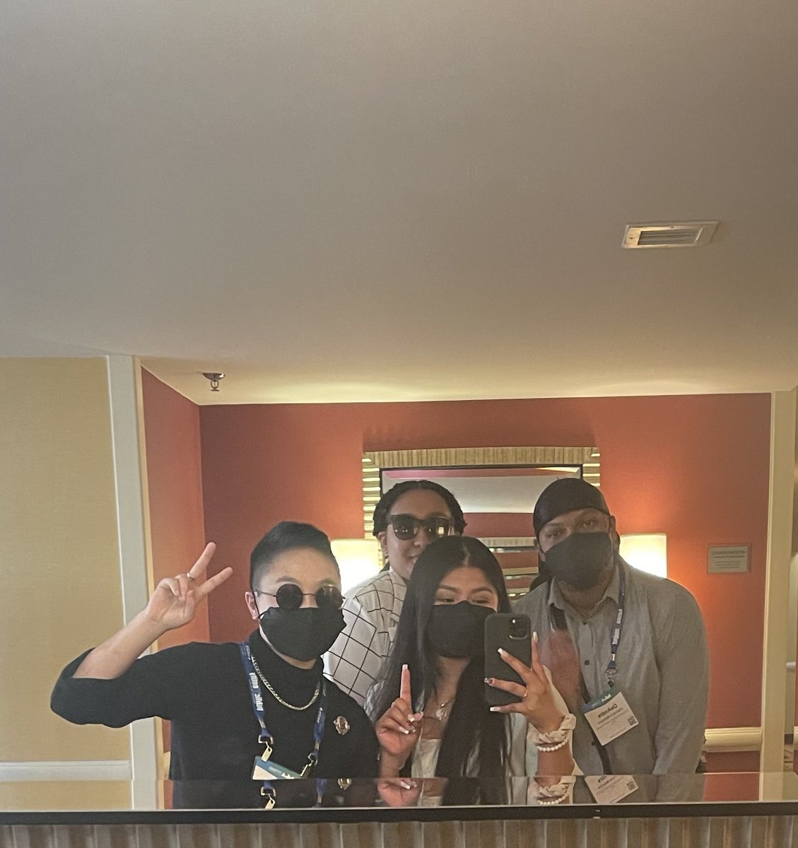 celestee_good's tweet photo. Penn State NUFPS on our way to the NUFP Reception! @MayaAlexandraR2 @malcolmdeandre1 @Iris_Cholula #NASPA2022 #NASPA22 https://t.co/H2XxMheqpW