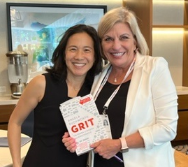 Two gritty women get together at #HIMSS22. Thanks <a href="/angeladuckw/">Angela Duckworth</a>!