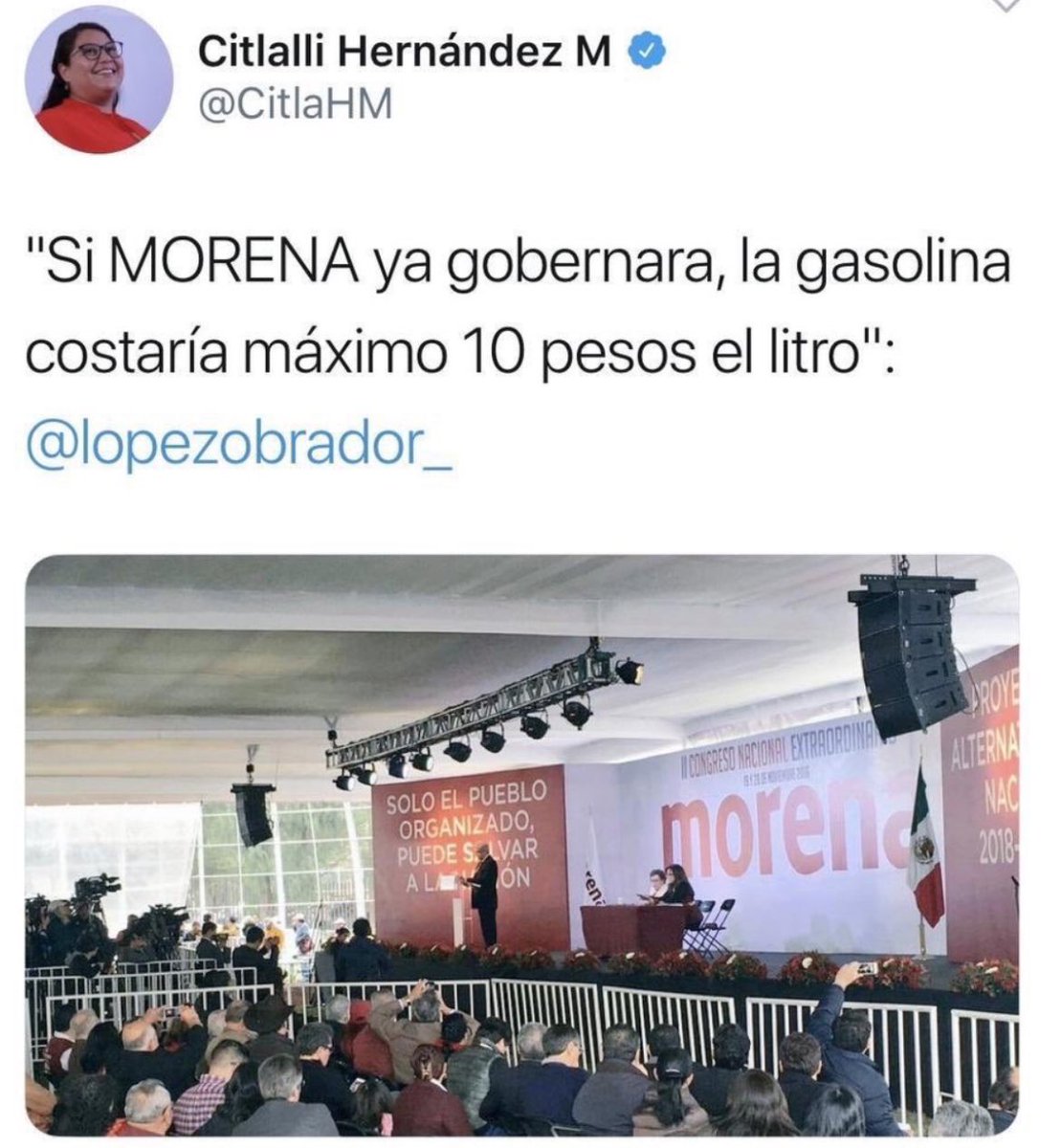 1Libelula1971's tweet photo. #LastimaCitlalli 
En qué parte del sexenio, la gasolina costará $10.00 el litro ? 
@lopezobrador_ 
#JoseRamonLopezBeltran30 
#JoseRamonLopezBeltran31 
#JoseRamonLopezBeltran32 https://t.co/BTZdaIHSnV