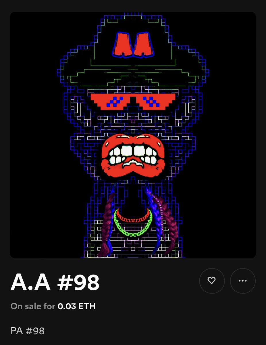 Who wants this on !!! 

Follow,Like, retweet and tag to Win !!

Colorful Nfts, the New Trending !

BUY NOW YOUR PSIKO APE !

✅ Collection Verified on <a href="/rarible/">Rarible</a> 

rarible.com/psikoapes

#NFT #NFTS #rarible #NFTCommunity #nftcollector #Crypto #ETH #NFTProject