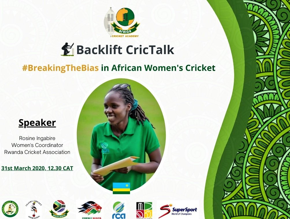 ACA_Foundation_'s tweet photo. MEET OUR SPEAKERS!! 🇷🇼🇬🇭🇿🇼🇺🇬🇰🇪

🔘 Rosine Ingabire - @RwandaCricket 🇷🇼
🔘 Rita Tinka - @CricketUganda   🇺🇬
🔘 Pearlyne Omamo  - @CricketKenya 🇰🇪

Don't miss the BIG dialogue on #BreakingTheBias in the African Women’s Cricket. 
REGISTER HERE >>> https://t.co/2s4JArl5UE
#CWC22 https://t.co/rm7HeiD4Ap