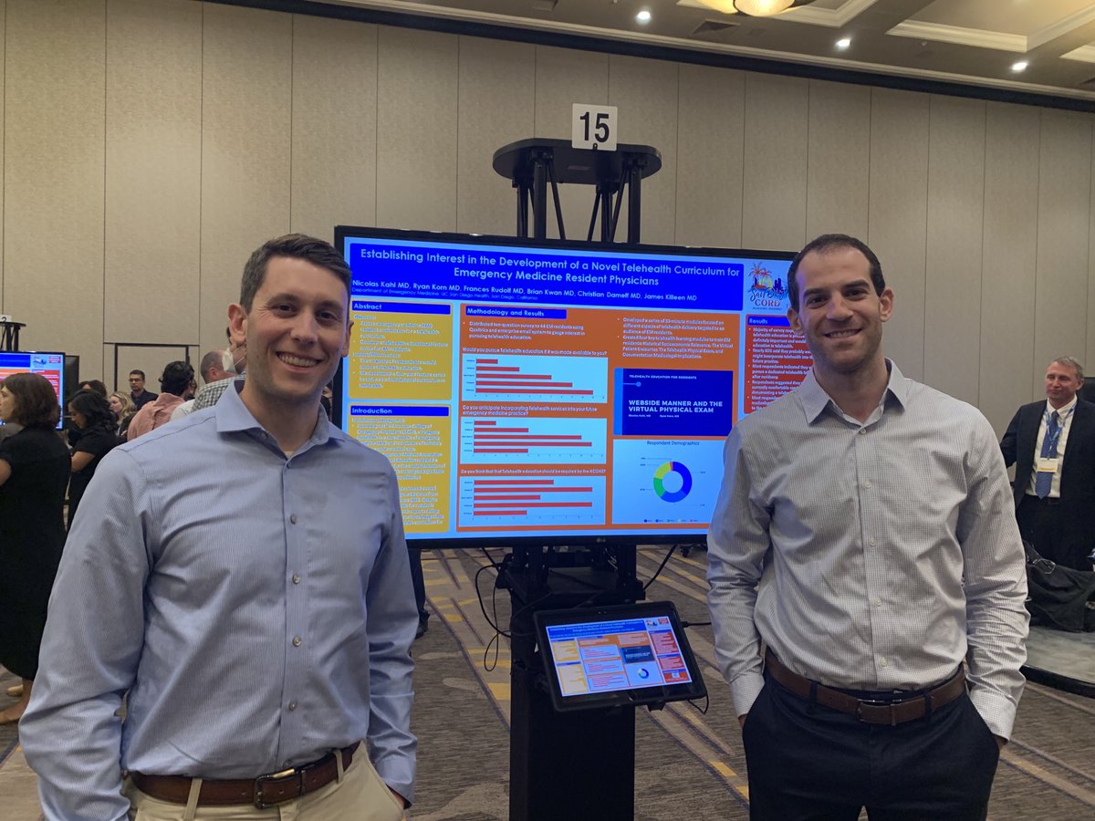SchwartziEMPEM's tweet photo. So proud of these ⁦@UCSDEMResidency⁩ residents! Dr. Kahl did an amazing job of presenting two #meded innovations today ⁦@CORD_EM⁩ #CORDAA22 https://t.co/cOQQIMjRCE