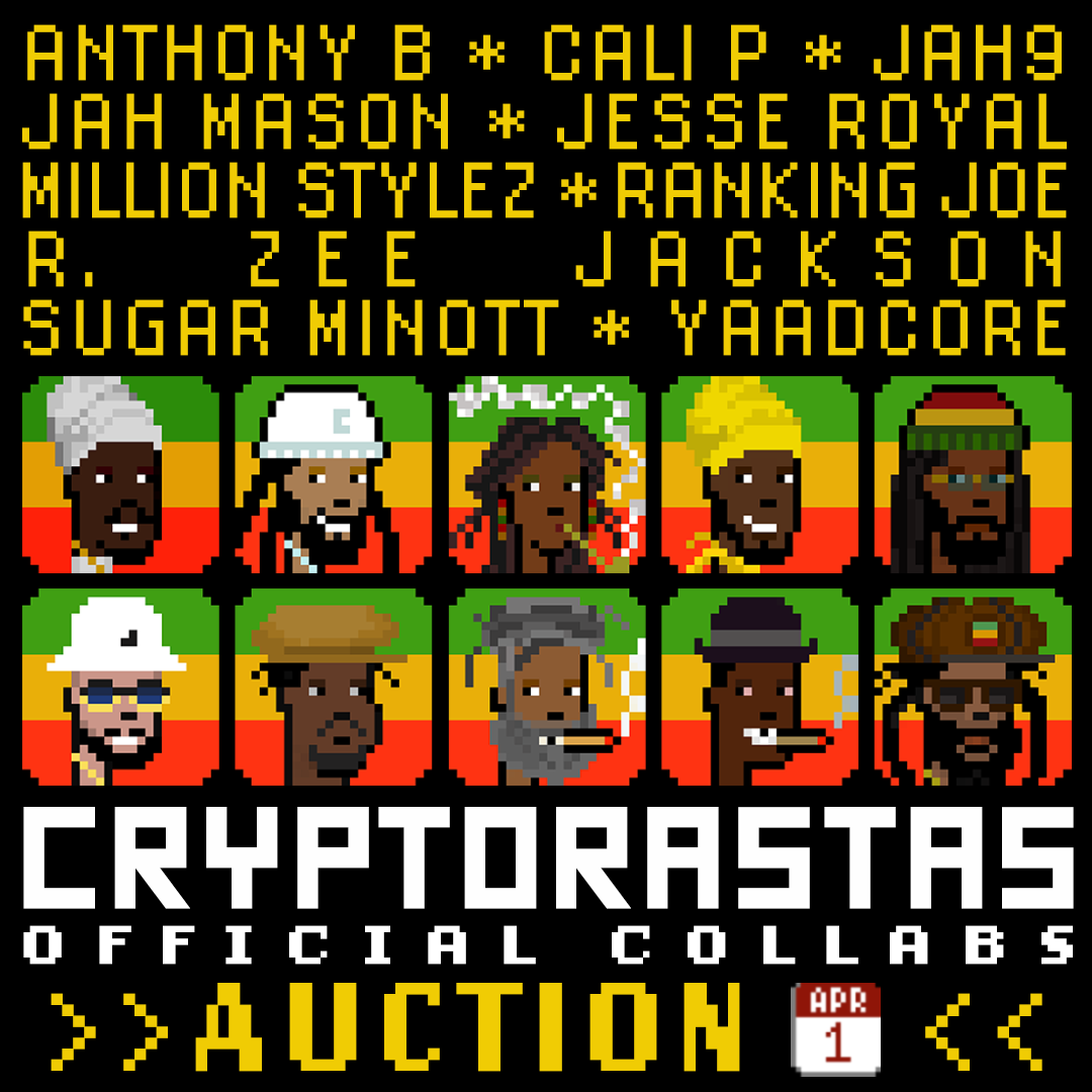 April 1st is Auction day. Starting price 1ETH 🔥🔥🔥 let's gooo #NFT <a href="/cryptorastas/">CryptoRastas</a>