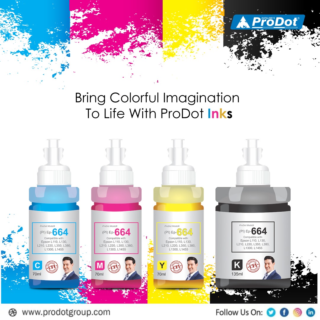 ProDotGroup's tweet photo. Inks that fills both your files and life with color. Handsome quantity and efficient quality, ProDot only brings you the best.

#Ink #Color #Prodot  #Imagination #printing #Colour #madeinIndia #atamnirbharBharat #colorprints #printouts https://t.co/XfQs9mQ9WR