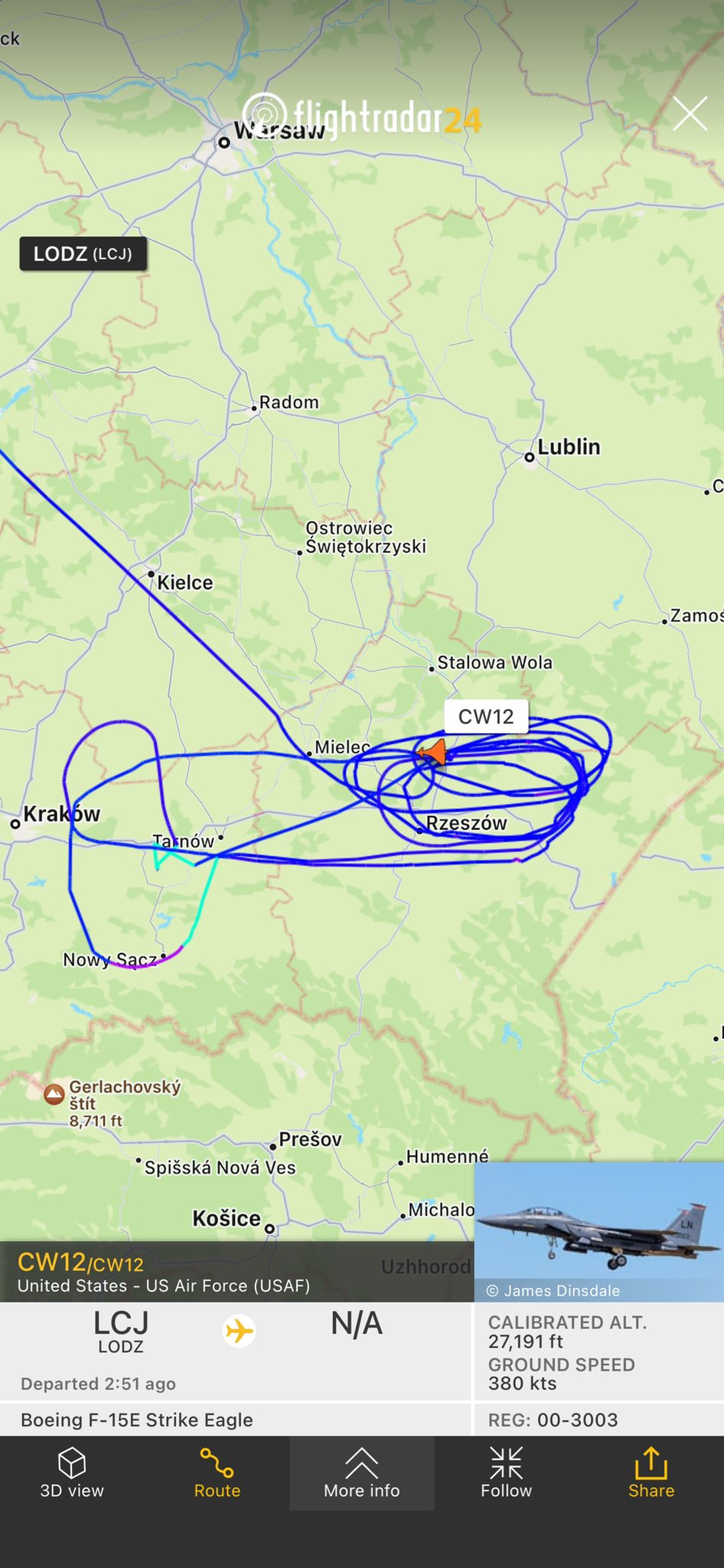 OSINTdefender on Twitter: "A U.S Air Force F-15E Strike Eagle “CW12