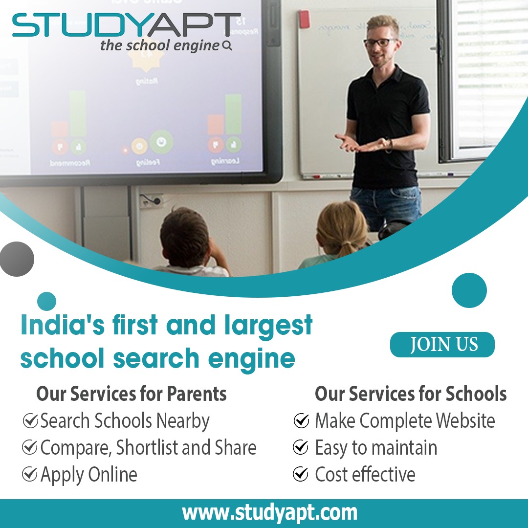 studyapt's tweet photo. Our #Services:
For #parents - #Studyapt is smartest way to find, compare, shortlist and apply schools near you based on reviews and ratings.
For #schools - #Studyapt provides easiest approach to create fully dynamic, mobile friendly easy to maintain website for school. https://t.co/YvObcBGFNQ