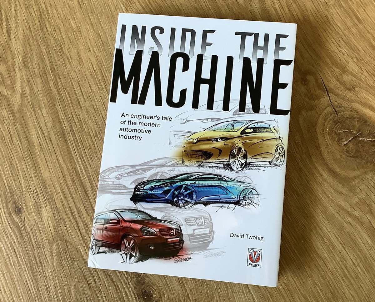 David__Twohig's tweet photo. I'm delighted to announce the publication of my first book, "Inside the Machine", available now direct from Veloce Press, or all the usual places.
https://t.co/uE84jDq7FF
Its tells some of the stories behind the Gen 1 Nissan Qashqai and Renault ZOE, as well as the Alpine A110. https://t.co/x5dPXSL2Qv