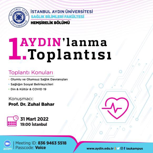 Fakültemiz Hemşirelik Bölümü tarafından düzenlenen 1.Aydınlanma toplantısı etkinliğine herkes davetlidir! #iau #iaüsbf #iauhem