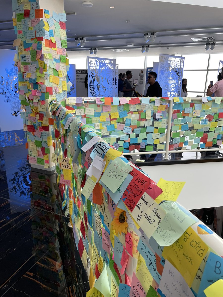 AusCG_Expo's tweet photo. #StandWithUkraine. The #AustralianPavilion team paid another visit to the #UkrainePavilion in solidarity with people from all over the world 🌎 @expo2020dubai. Literally hundreds of thousands of heartfelt messages of support. Delicious Borscht &amp; fritters 🇺🇦 🇦🇺 🙏 https://t.co/rpHrzKrJc6