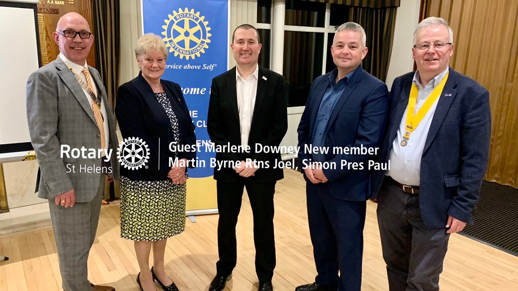 SHelensRotary's tweet image. Busy evening Welcome to New Member Martin Byrne, also our keynote speaker Marlene Downey. An informative, interesting evening good food and good company.