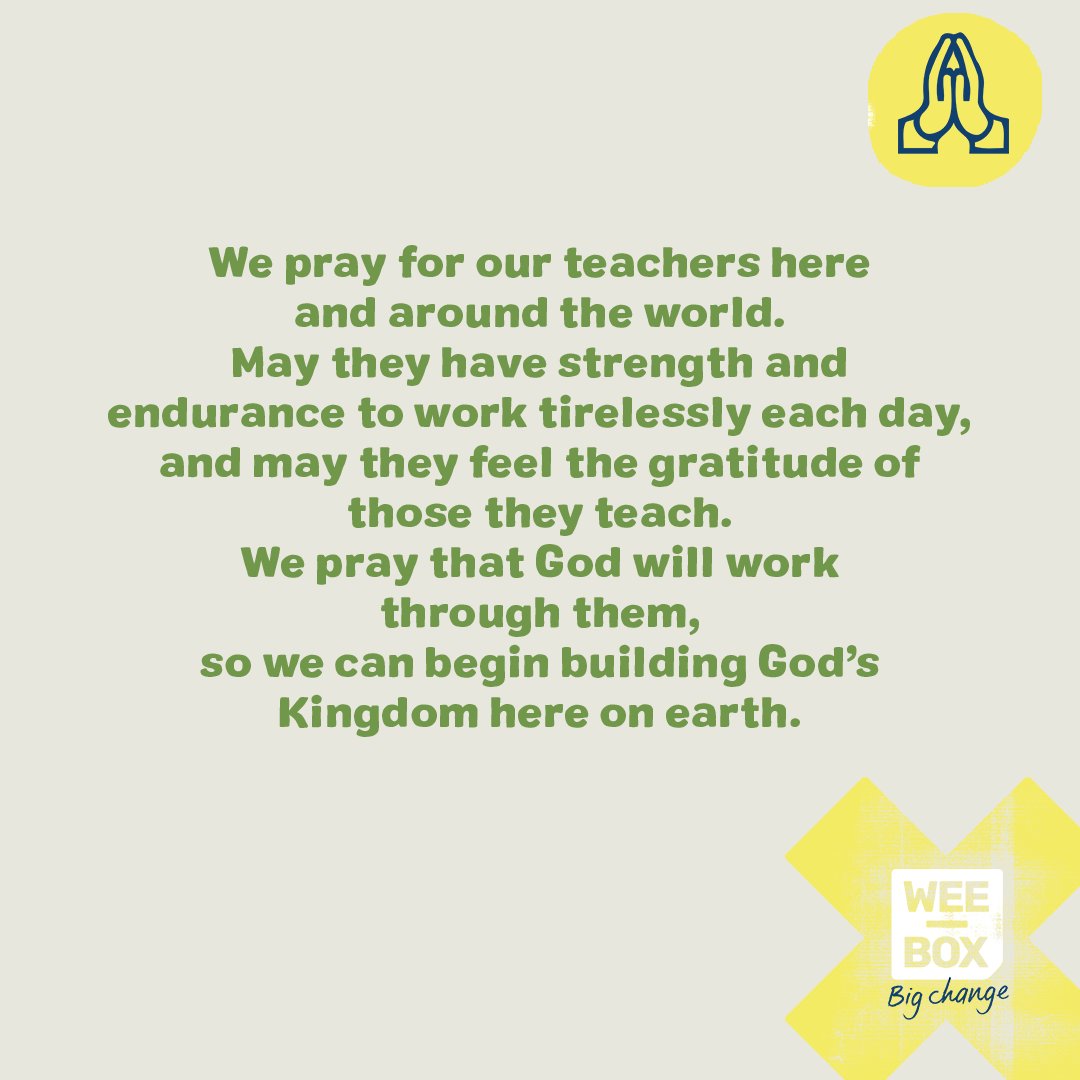Today, we pray for teachers 🙏