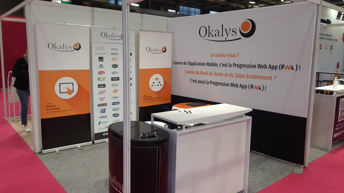 Okalys's tweet photo. C'est le début du salon @EMarketingParis à #Paris Porte de Versailles. Nous vous accueillons au stand B43 pour parler de #solution d'aide à la vente pour les #commerciaux et de #SalesEnablement
C'est parti pour 3 jours d'échanges.
#EMKTP22 https://t.co/HsYAgRaq4x