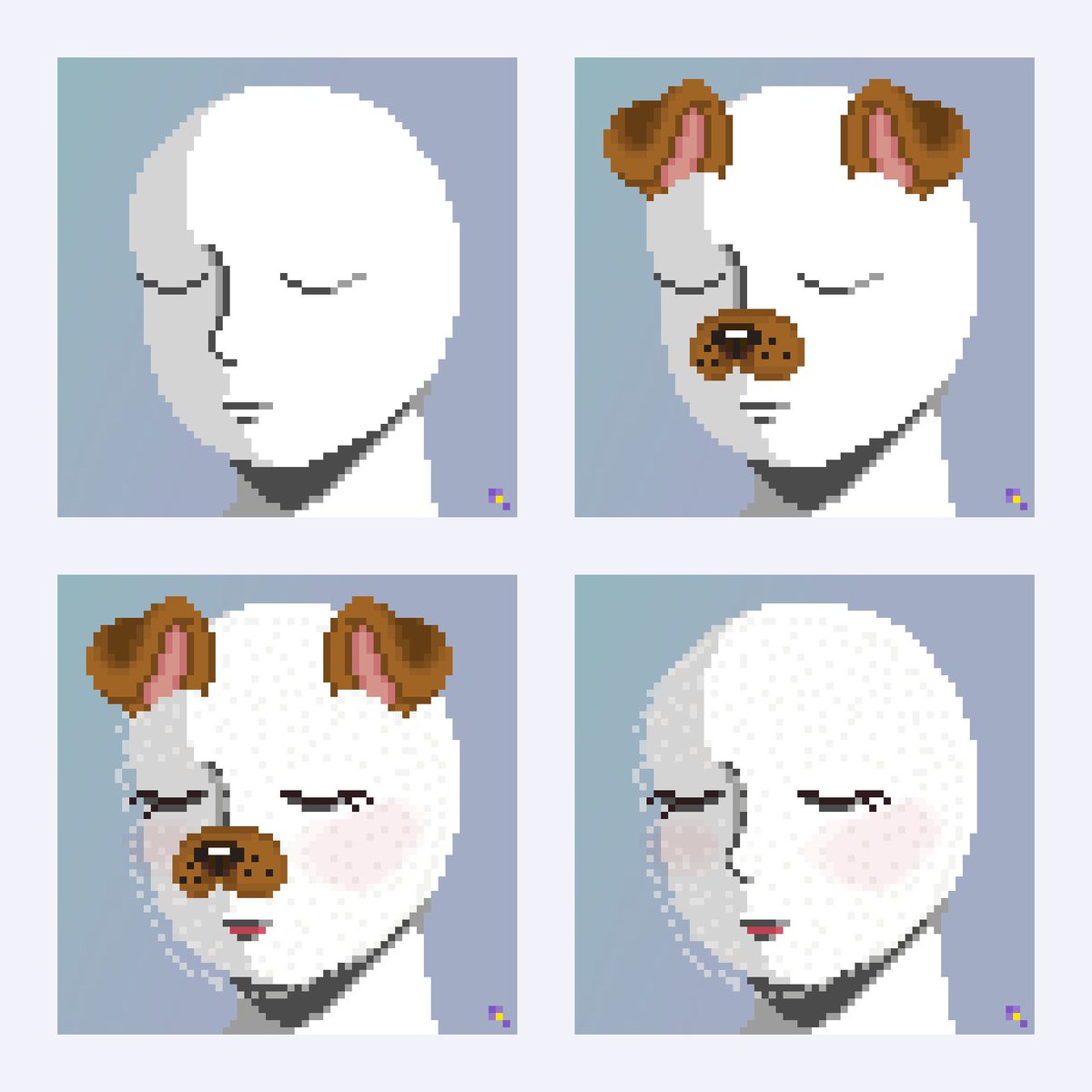 [IG Filters😶‍🌫️]
Cover your face for beauty, but really look more attractive?
#igfilters #濾鏡 #dogfilter #glitterface #aseprite #pixel #pixelart #像素 #像素藝術 #像素畫