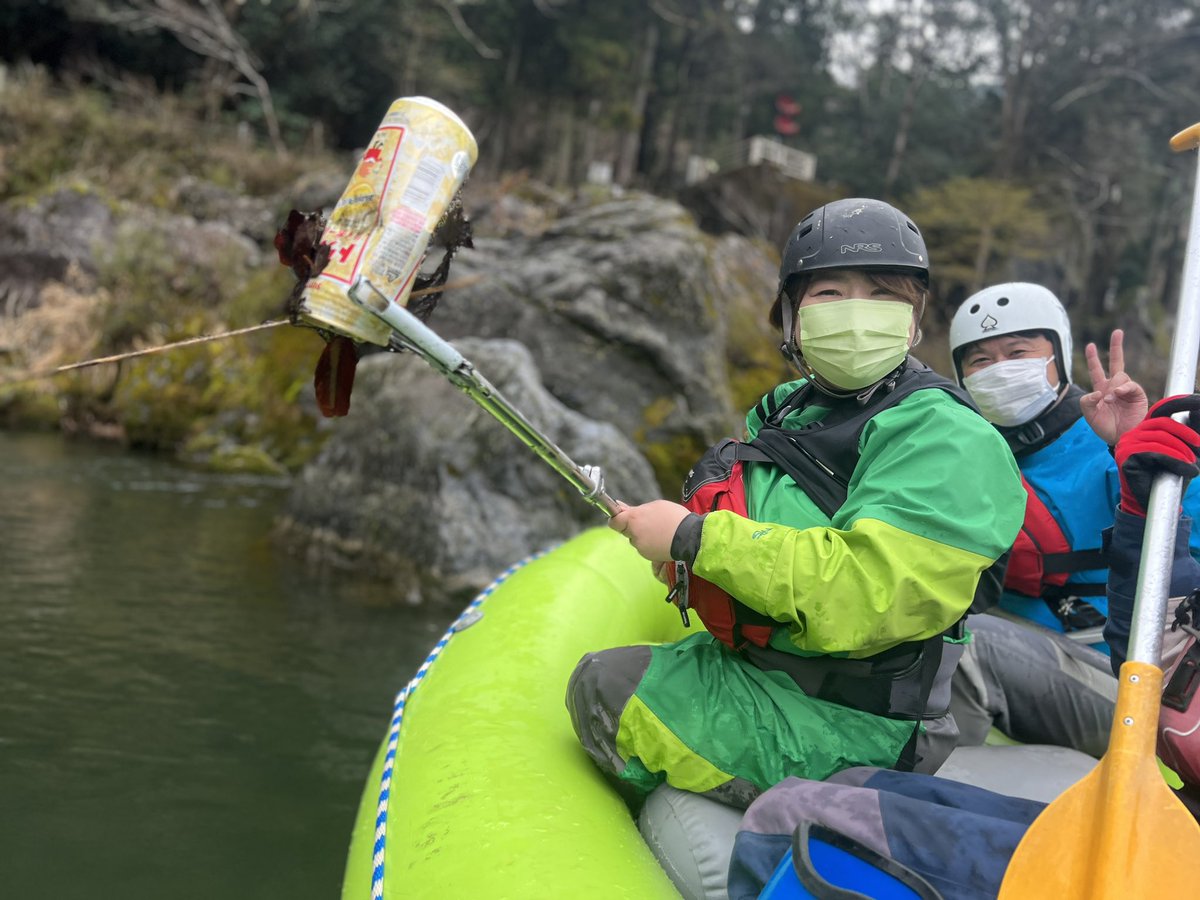 ラフティングとリバークリーンの相性は最高！！#ナイスピック #リバークリーンマラソン #PaddleandNicePick