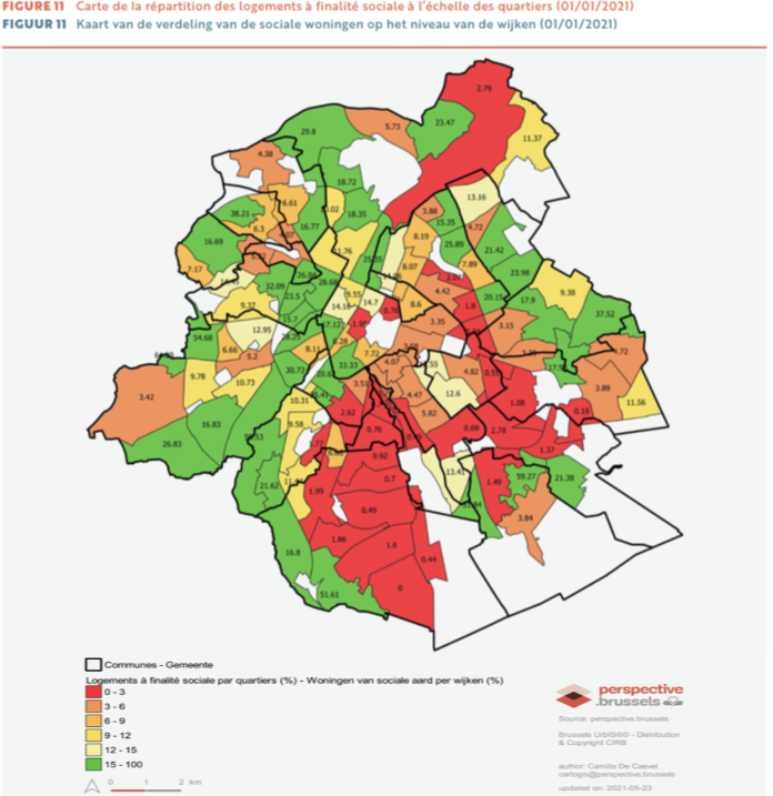 adeborman's tweet image. BRUXELLES EN CARTES #2

Ces deux cartes représentent la part des logements à finalité sociale à l'échelle des communes et des quartiers au sein de la Région bruxelloise.

Quelques enseignements:

1. La part des logements abordables reste trop faible en RBC
