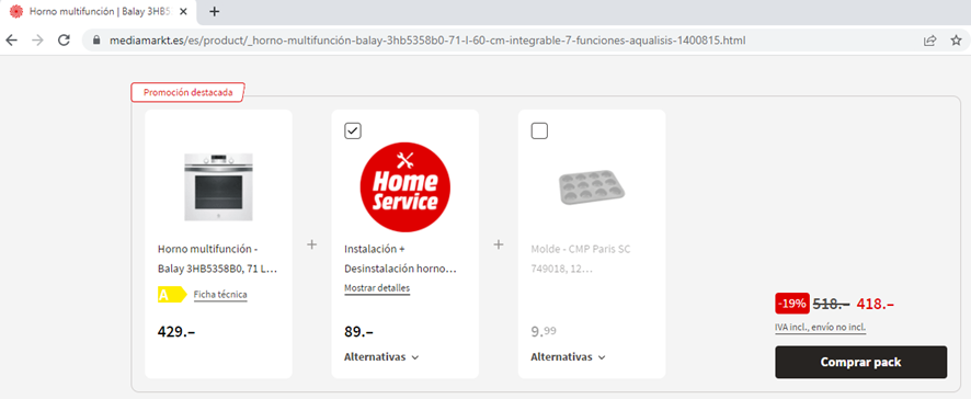 mgarbe4's tweet photo. @MediaMarkt_es esto como es con los descuentos?
Horno + Home service a 418 + envio , pero al comprar el pack cambia el descuento en el carrito y pasa a 493 + envio? 🤨
Menos mal que he mirado a tiempo!! https://t.co/CywirwDf8M