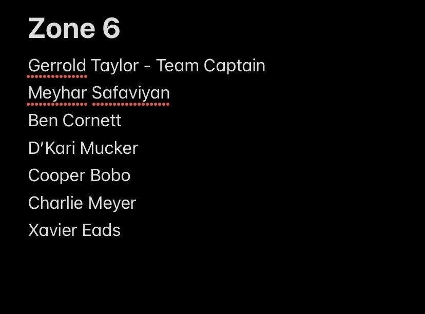 nerf_lbg's tweet photo. roster for Zone 6 https://t.co/HcraSoWt7P