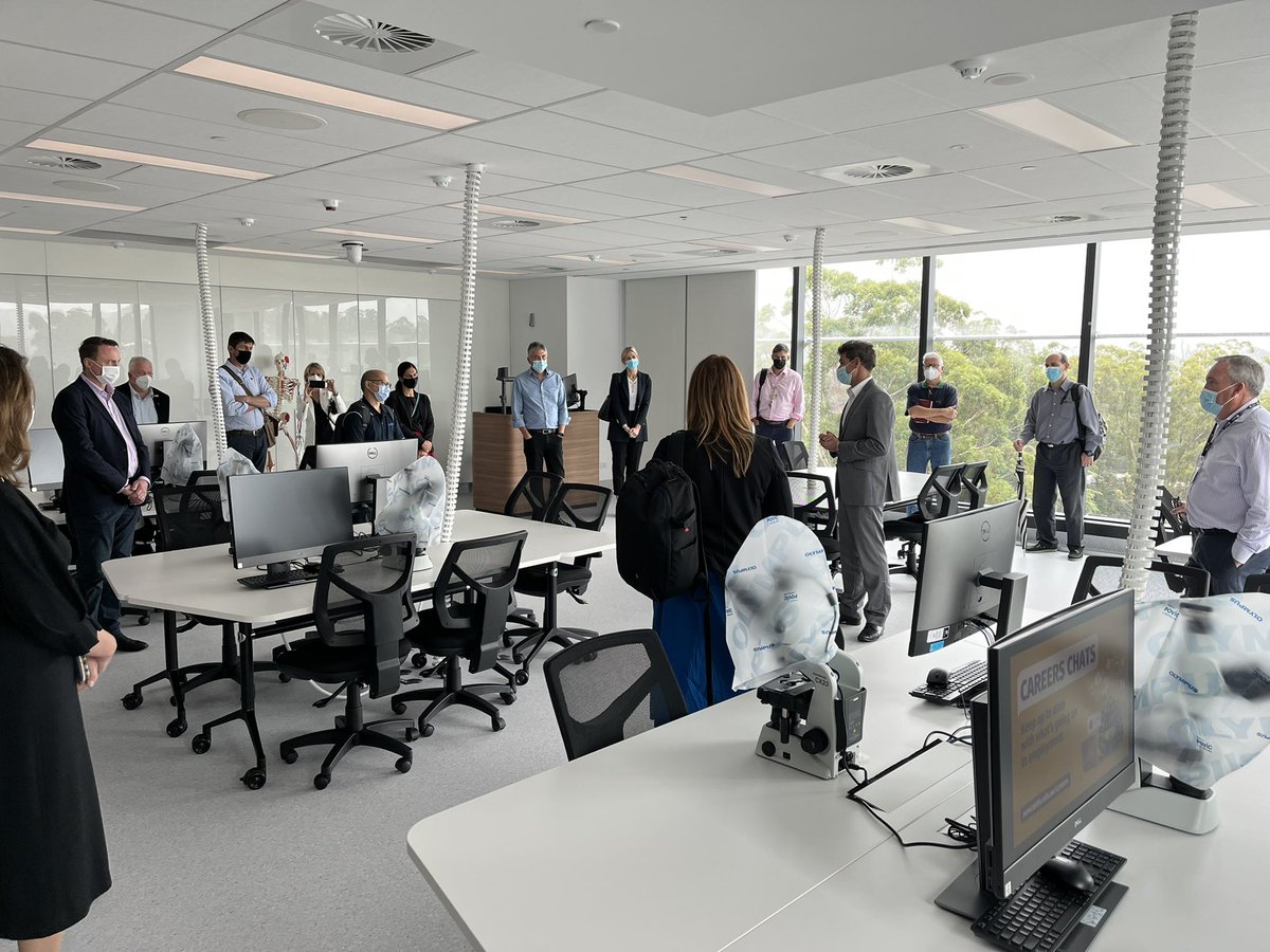 laughingmind's tweet photo. #CCCRI @MedTeCCH tour note 3 - line of sight to local high school. Proximity for students helps crystallise dreams, career pathways in #medicine #healthcare IN #centralcoastnsw https://t.co/Q9i8HpouSN