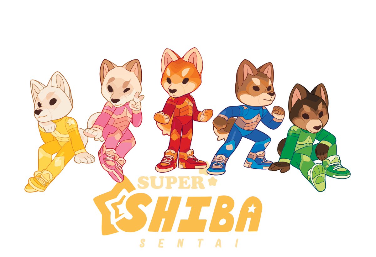 「⭐️Super Shiba Sentai!⭐️ (sticker set) 」|Jestenia🌱のイラスト