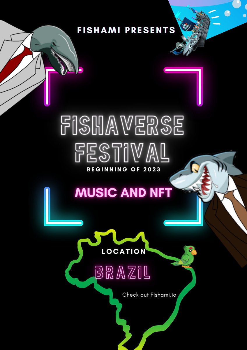 Fishami_'s tweet photo. Fishami has a lot of ambitions and we aim to create our own music festival in Brazil : Check more on our Website ! 

https://t.co/Fmafhx4cpA

#nfts #nft #nftart #nftcommunity #sandbox #opensea #musicfestival https://t.co/GImMpjfwjn