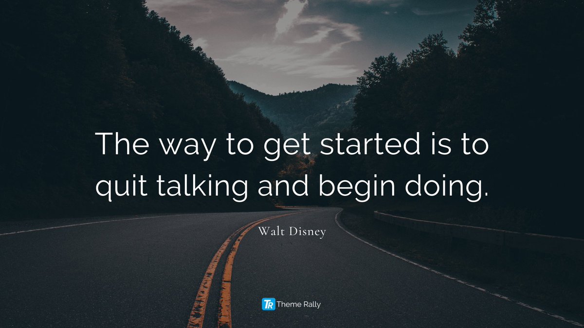 themerally's tweet photo. “The way to get started is to quit talking and begin doing.”
--Walt Disney-- https://t.co/MkqYCV5xoW