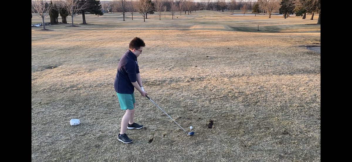 After two years of waiting it is going to be great to have a full boys golf season. We got it started today with Day 1 of tryouts. A comfortable 33 degrees at the first tee time with only a little ice left on the greens.