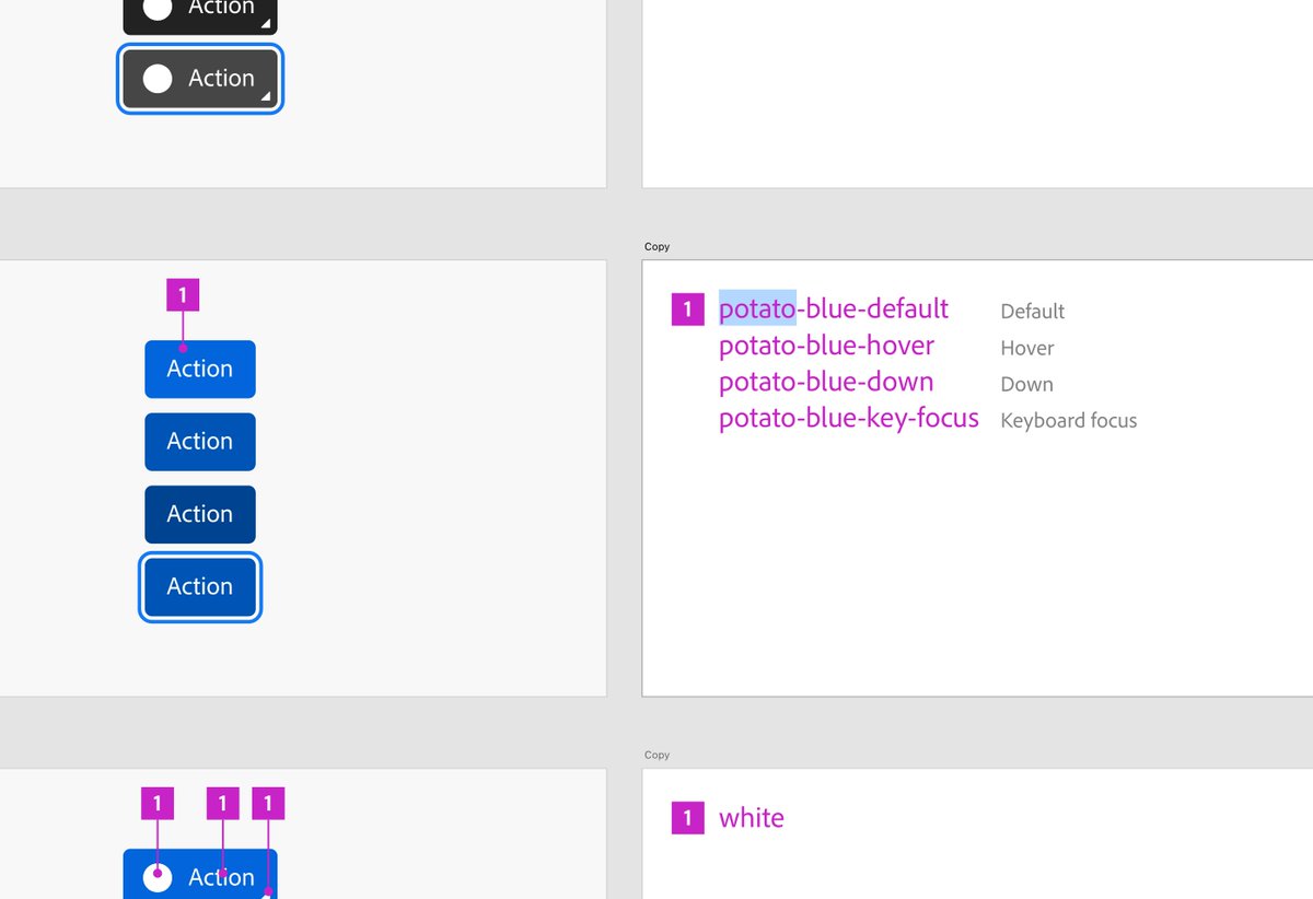 Shoutout to all design system Content Designers out there 🙌 – you do a very hard job!! Our very own @frequencyhoppin is on PTO and look at the token names we come up with...
