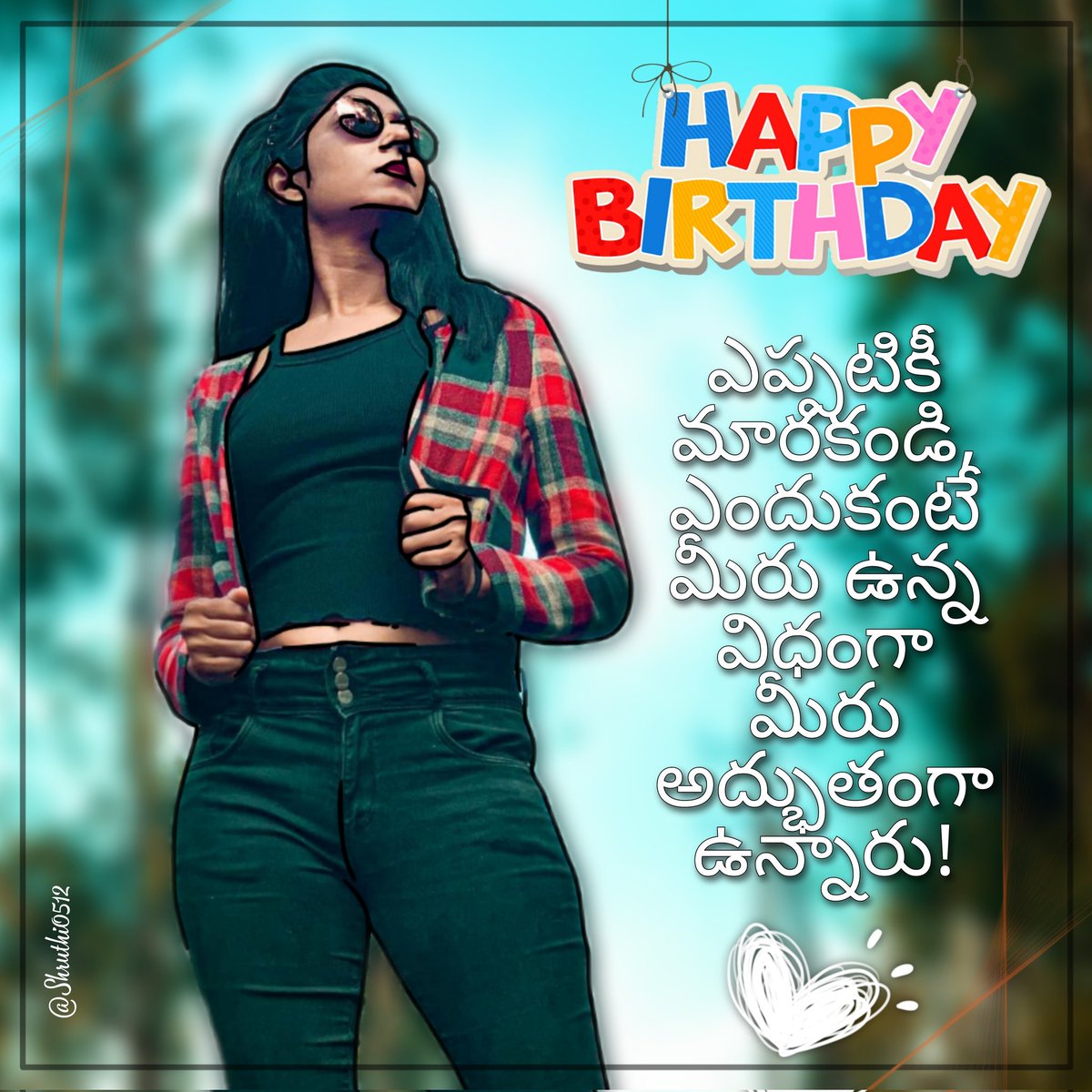 Shruthi0512's tweet photo. "Happy birthday Anu sista..!β€ππ"
"Wishing you an amazing year filled with love and joy...!π₯³π"
@Anusha52Anusha π
#HBDAnusha ππ https://t.co/OaQxSAb2jp