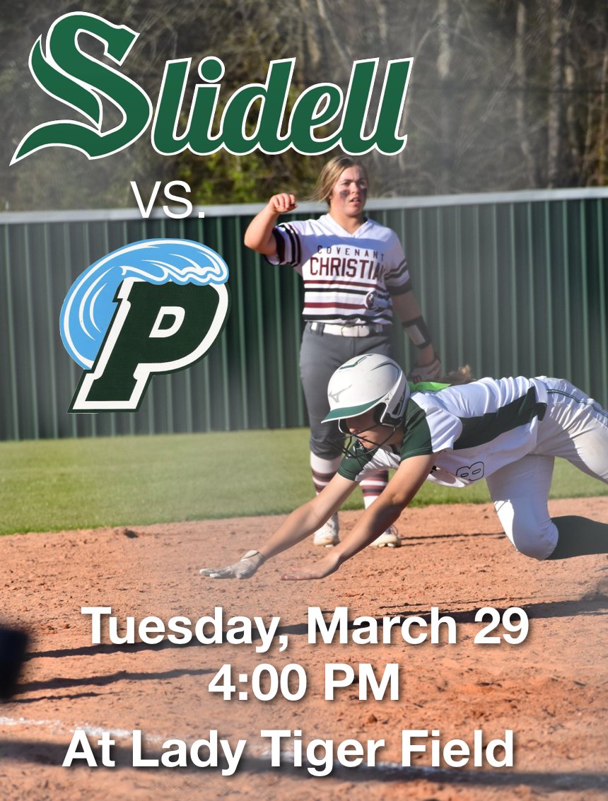 Lady Tigers will take on the Ponchatoula Lady Wave.
4:00 at Lady Tiger Field.

<a href="/SlidellSports/">Slidell Athletics</a> @Louisiana5A <a href="/Softball_La/">Louisiana High School Softball</a>