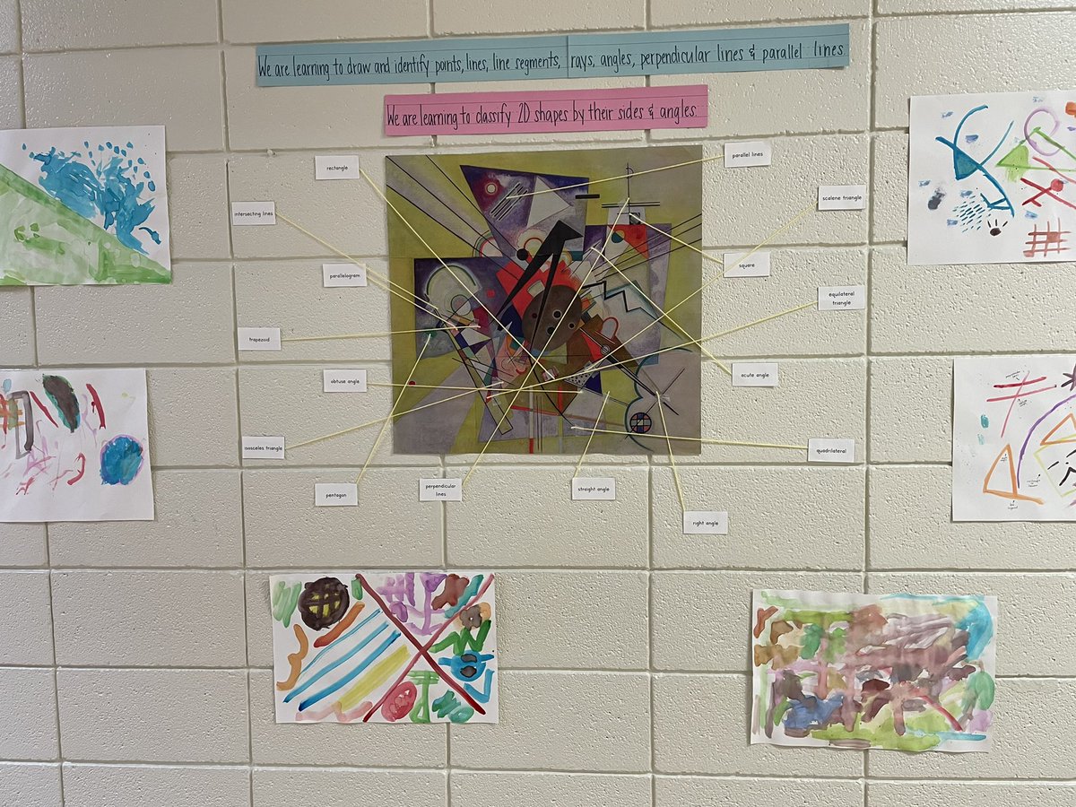 Kandinsky and Geometry. Two of my loves, as demonstrated by my fourth graders. 🎨🖌📐🧠👨‍🎨🌈 #LPSLeads  #ShareTheGoodLPS #lpsAD