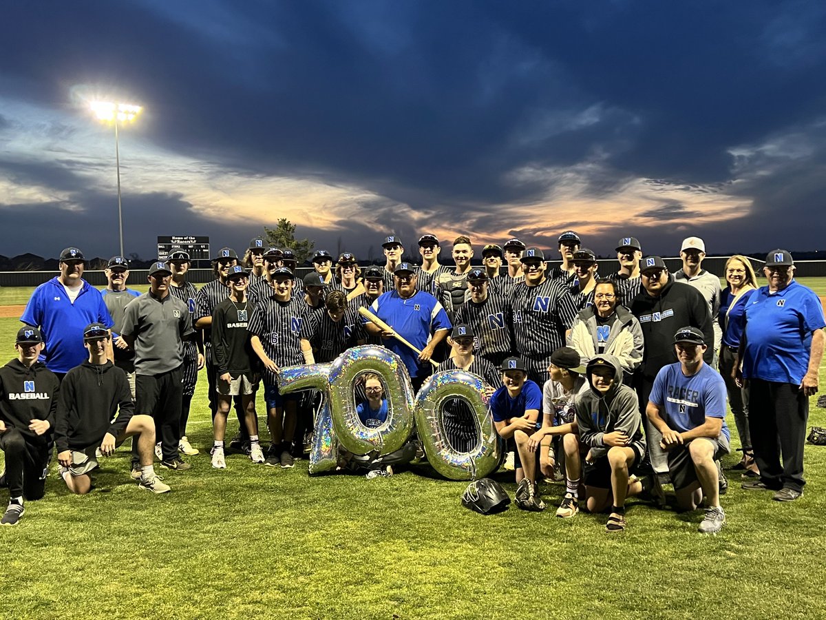Longtime Newcastle baseball coach Mike Crossley <a href="/BaseballRacer/">🏁Newcastle Racer Baseball🏎</a> earned his 700th career win on Monday evening. All 700 have come at Newcastle High School. 

Crossley achieved 1,000 career softball wins in 2019.
#OKPreps