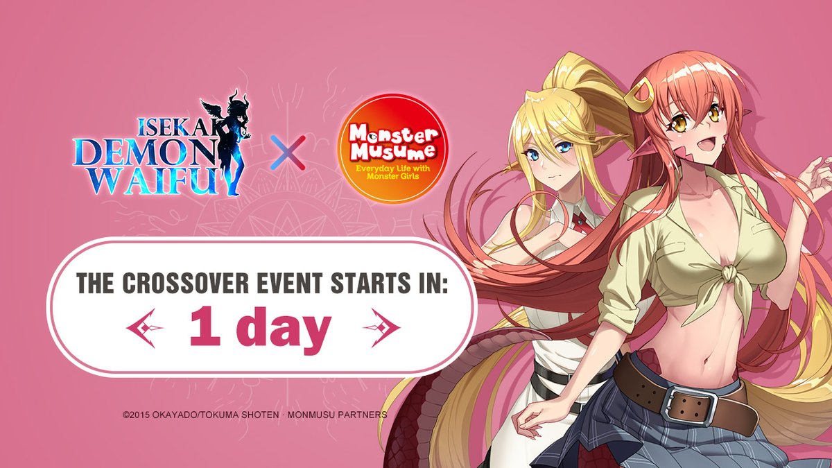 ISEKAIDEMONWAI1's tweet photo. Today is the last day! 
The crossover event is about to start! We'll be sending 5 draw tickets twice to every demon prince's in-game mailbox during the event! Please check in time~ https://t.co/PCI7qQwJ9q