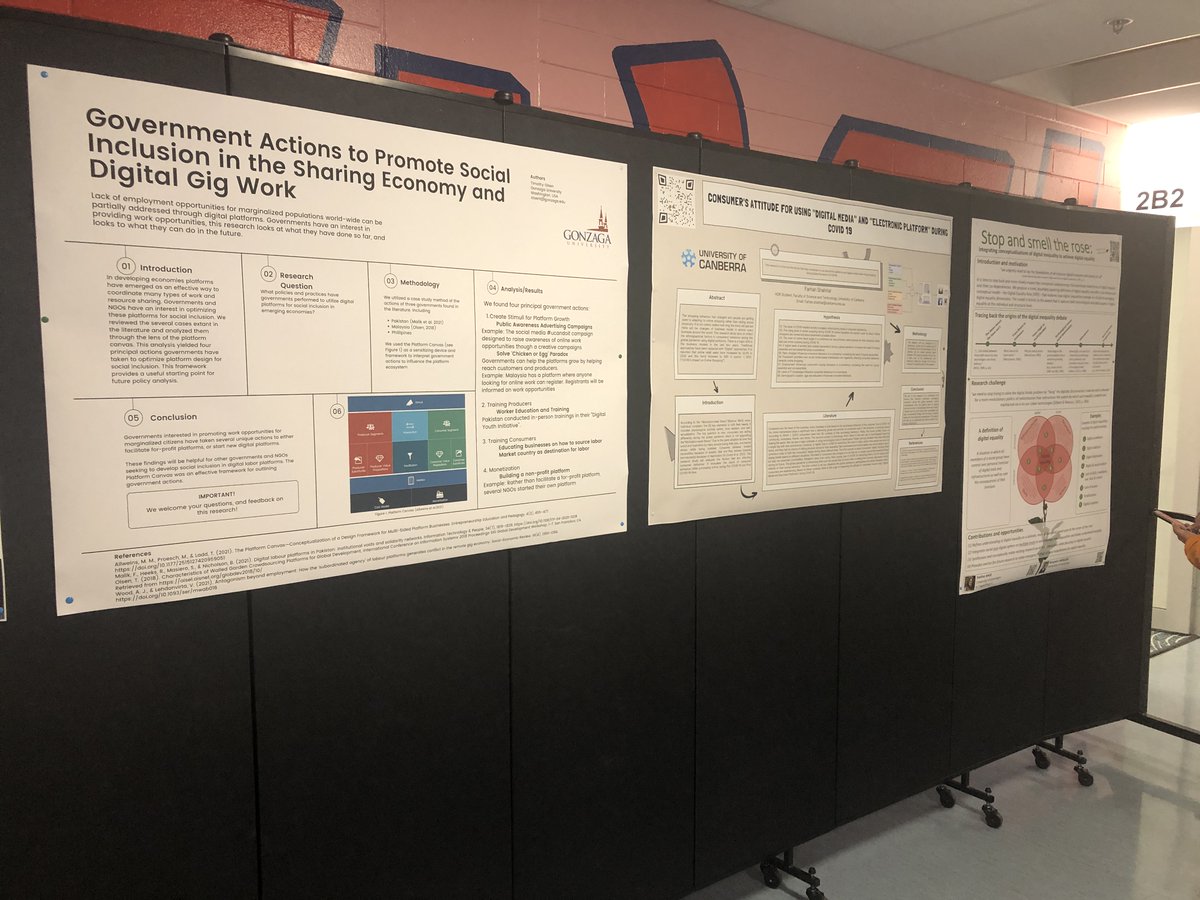 TimUnwin's tweet photo. Interesting posters presented at @RC_disc symposium on digital inequalities and social change @UniCanberra  https://t.co/oPPYWgs2yt https://t.co/rAhMQVvFvK