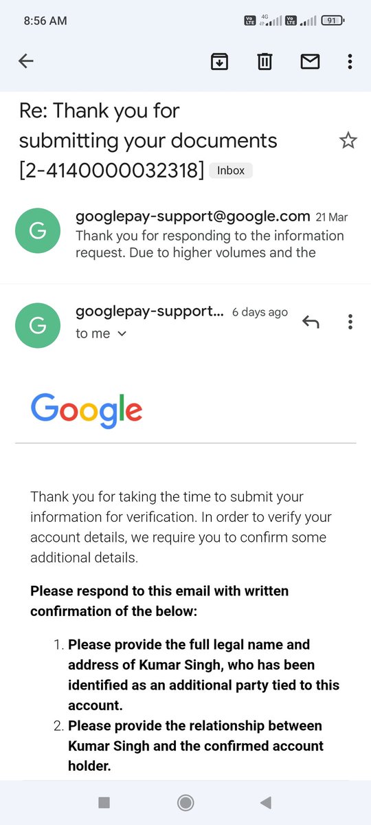 ARTIYADAV35's tweet photo. @TeamYouTube 
I don't know kumar singh .This message means ? Please reply 👇 https://t.co/KL1eRVk8CJ