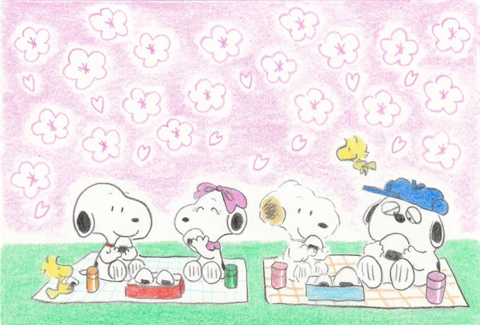 お花見 #スヌーピー #Snoopy 