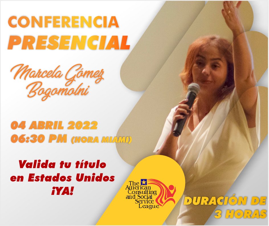 Validatutitulo's tweet photo. Ven a nuestra conferencia presencial con nuestra experta en revalidación de títulos en Estados Unidos Marcela Gómez Bogomolni, estaremos conversando sobre las diferentes maneras de revalidar tu licenciatura, maestría o doctorado en USA. Regístrate: https://t.co/na5d4DERkg https://t.co/J60iGfn3vm