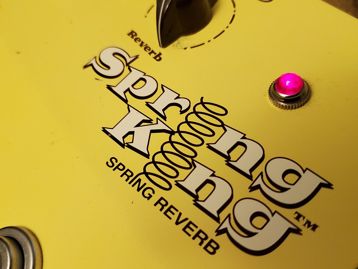GumptionmanBnd's tweet photo. Playing around with the #Danelectro #SpringKing pedal tonight. Hanging 10 and getting soaked in reverb. https://t.co/2CViBRnpLi