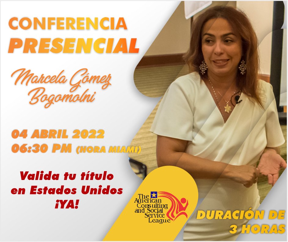 Validatutitulo's tweet photo. Últimos lugares para nuestra conferencia presencial con Marcela Gómez Bogomolni, regístrate en nuestra conferencia y conoce las maneras en que puedes revalidar tu título profesional: Licenciaturas, maestrías y doctorados en Estados Unidos. CUPO LIMITADO: https://t.co/na5d4DERkg https://t.co/LMzqmYTcSn