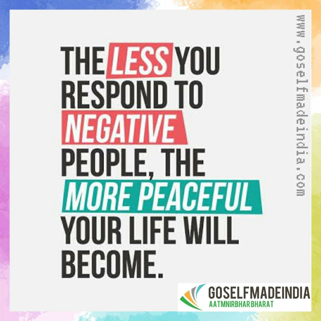 goselfmadeindia's tweet image. Choice is Yours

Either respond to negative people around us with no focus, no goals, no future planning for themselves.
Or
Looking and helping those who are futuristic, amazing goals and planning they have and just need Right Direction

#rightsystem #Systems #goselfmadeindia