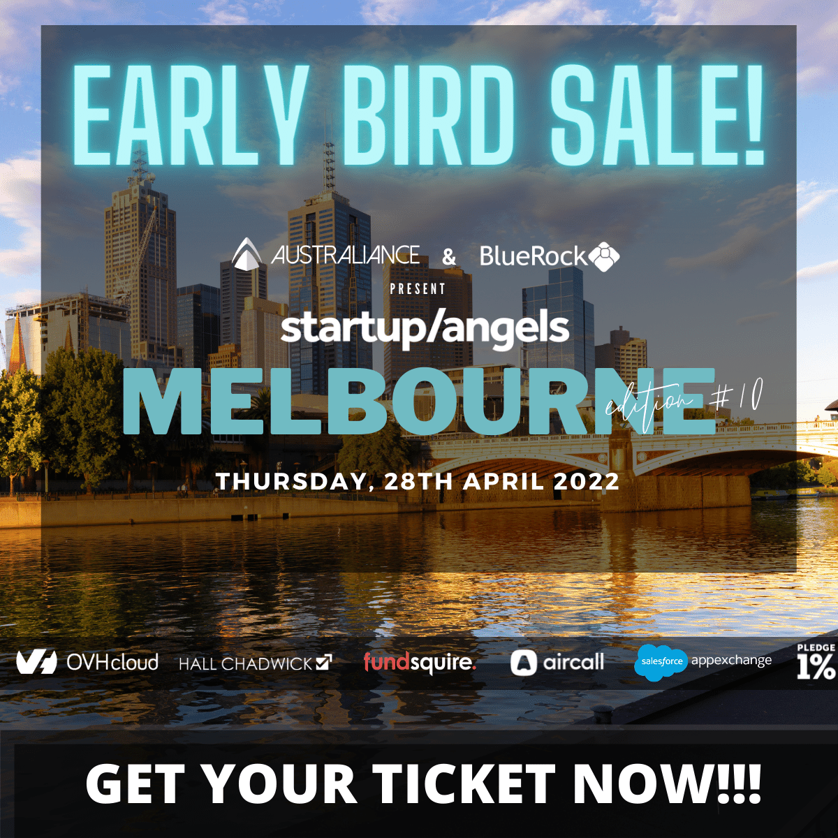 🚀 Are you ready Melbourne? 
 Join us on Thursday 28th April 2022|💡 The event will feature 4 S/A Community Members who will pitch and present their exciting startups and an investor panel who will give a 2022 forecast ! 
book your ticket today >>events.humanitix.com/startup-and-an…