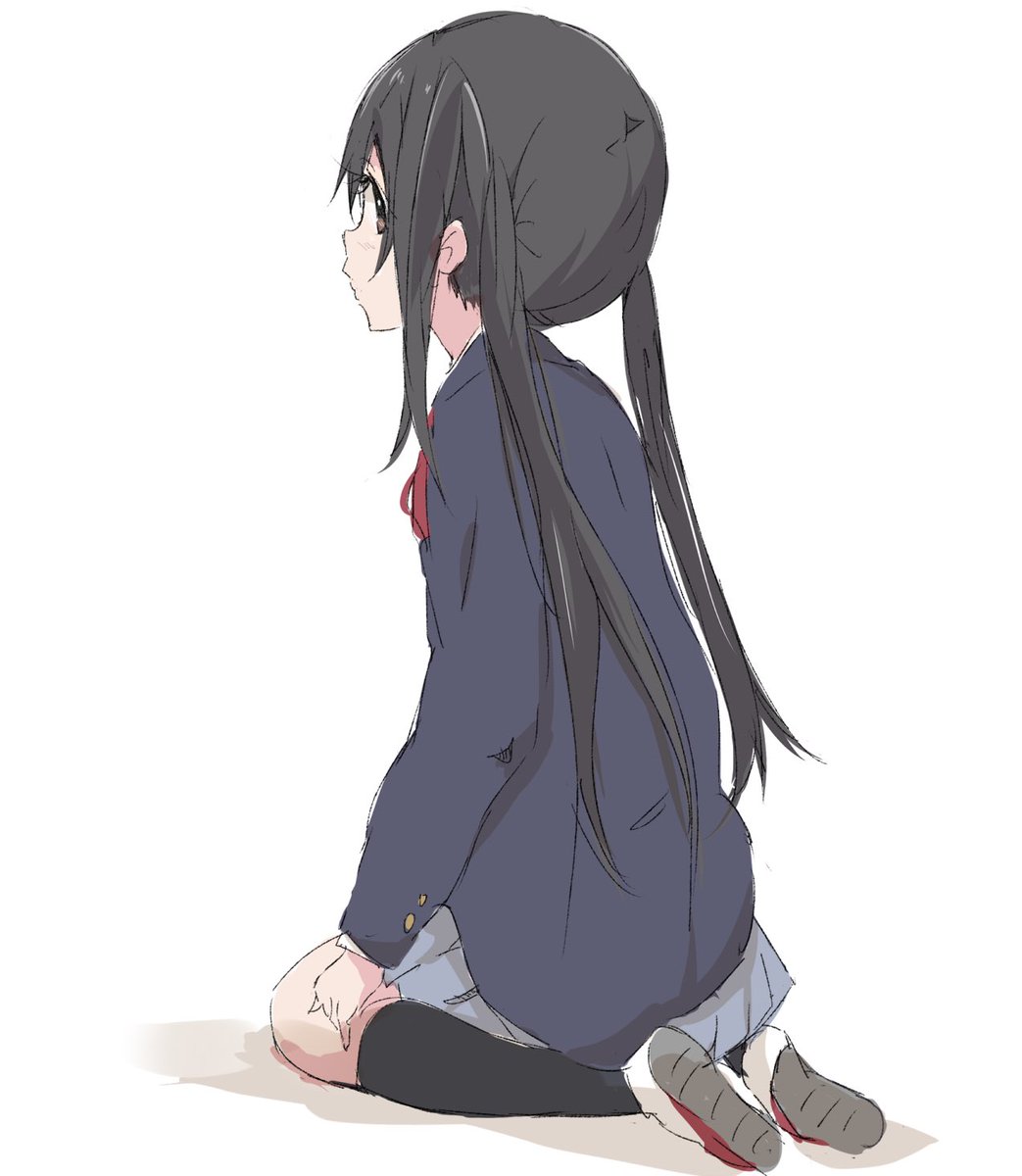 nakano azusa 1girl solo sakuragaoka high school uniform school uniform black hair long hair twintails  illustration images