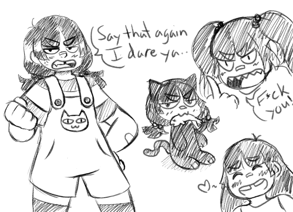IketheNinja14's tweet photo. Doodles of my potty mouth daughter, Hotaru, because I missed her https://t.co/44JKmpsC9z