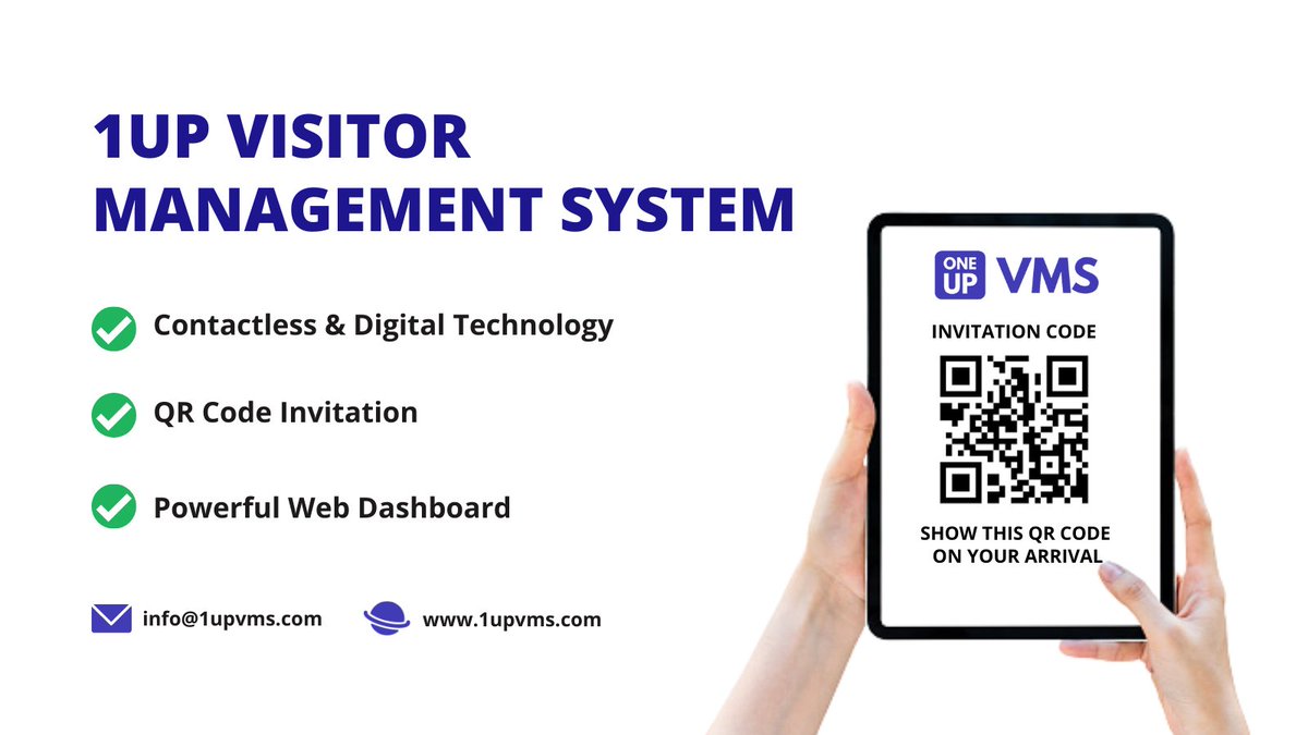 1Upvms's tweet photo. Invite visitors to your premises with hassle-free contactless QR code technology. Want to learn how? Contact us https://t.co/jCfbUDBuaR | info@1upvms.com

#visitormanagement #vms #checkin #peoplemanagement #workspacemanagement https://t.co/V9QUhljYxj