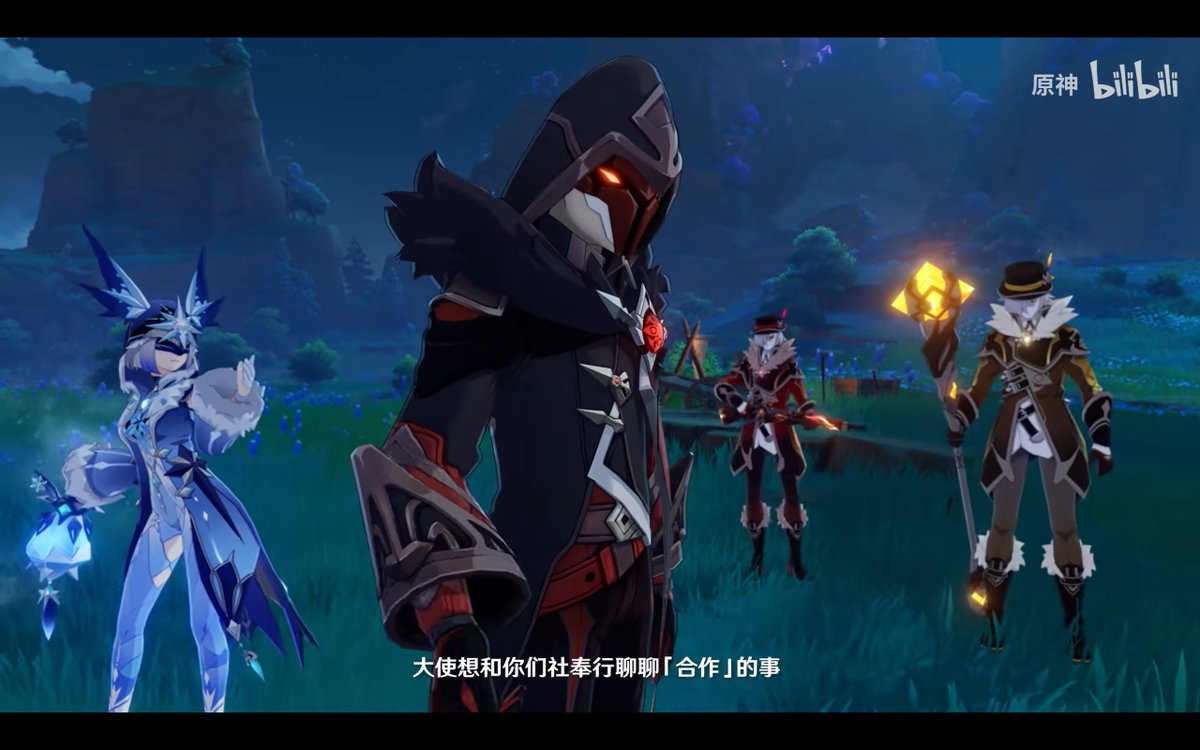 Rachii_Chan's tweet photo. Fun fact : Did you know that he Pyro Fatui Agent is voiced by Childe's Voice Actor in CN?

This scene is basically Childe vs Ayato in a way xDDD https://t.co/tjt3OAD9uN