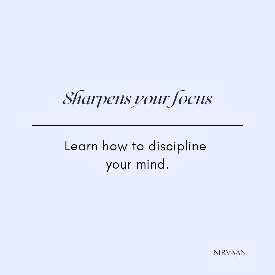 nirvaanco's tweet photo. 4. Sharpens your focus https://t.co/G7OpyMUcHg
